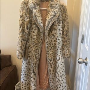 Sporto Leopard Print Long Teddy Coat